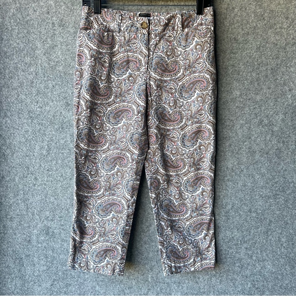 Talbots Paisley Print Chinos - Perfect Crop
